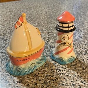 Heather Goldminc Nautical Ceramic Salt and Pepper Shaker Set